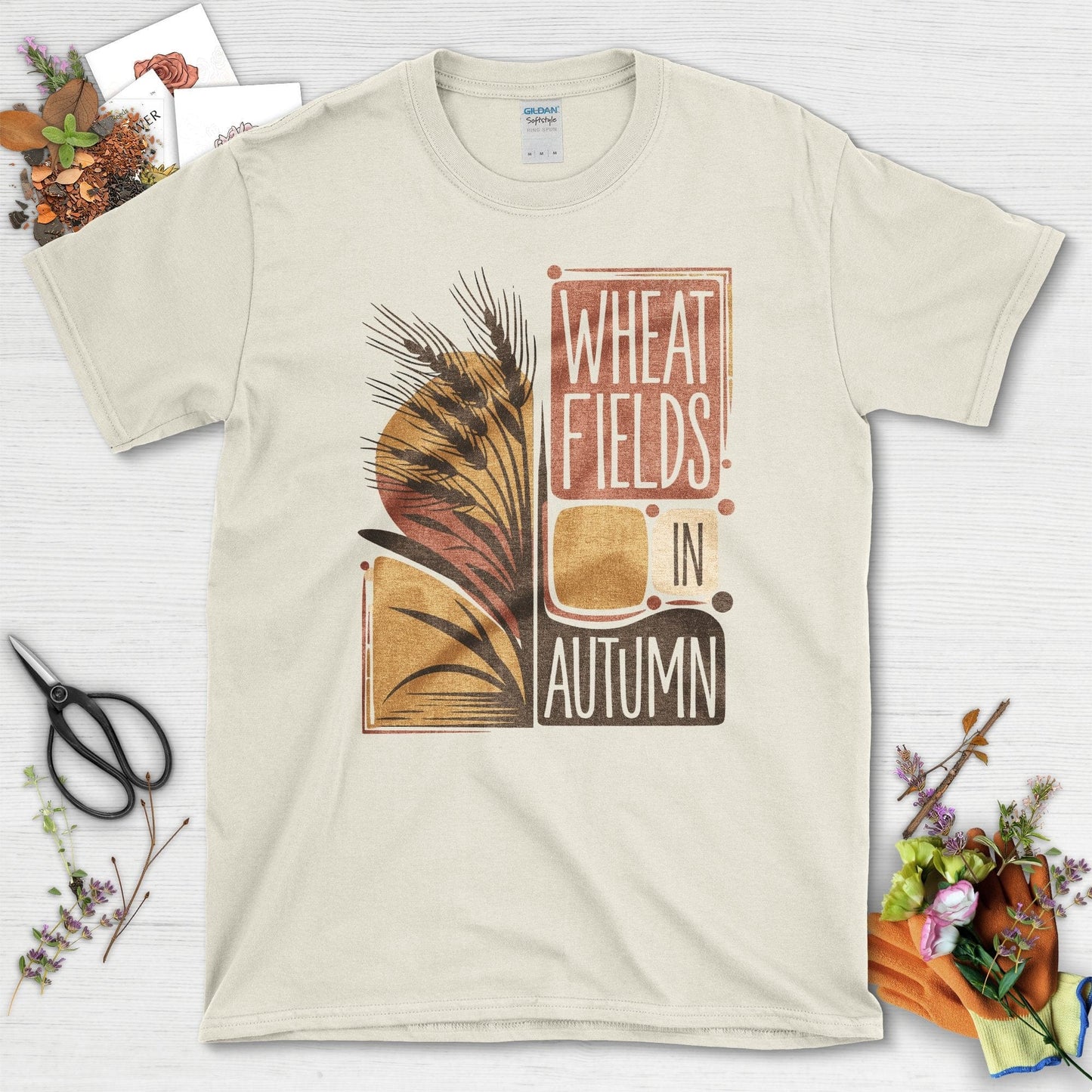 Wheat Fields in Autumn T-Shirt T-Shirts / S / Natural Physical Item