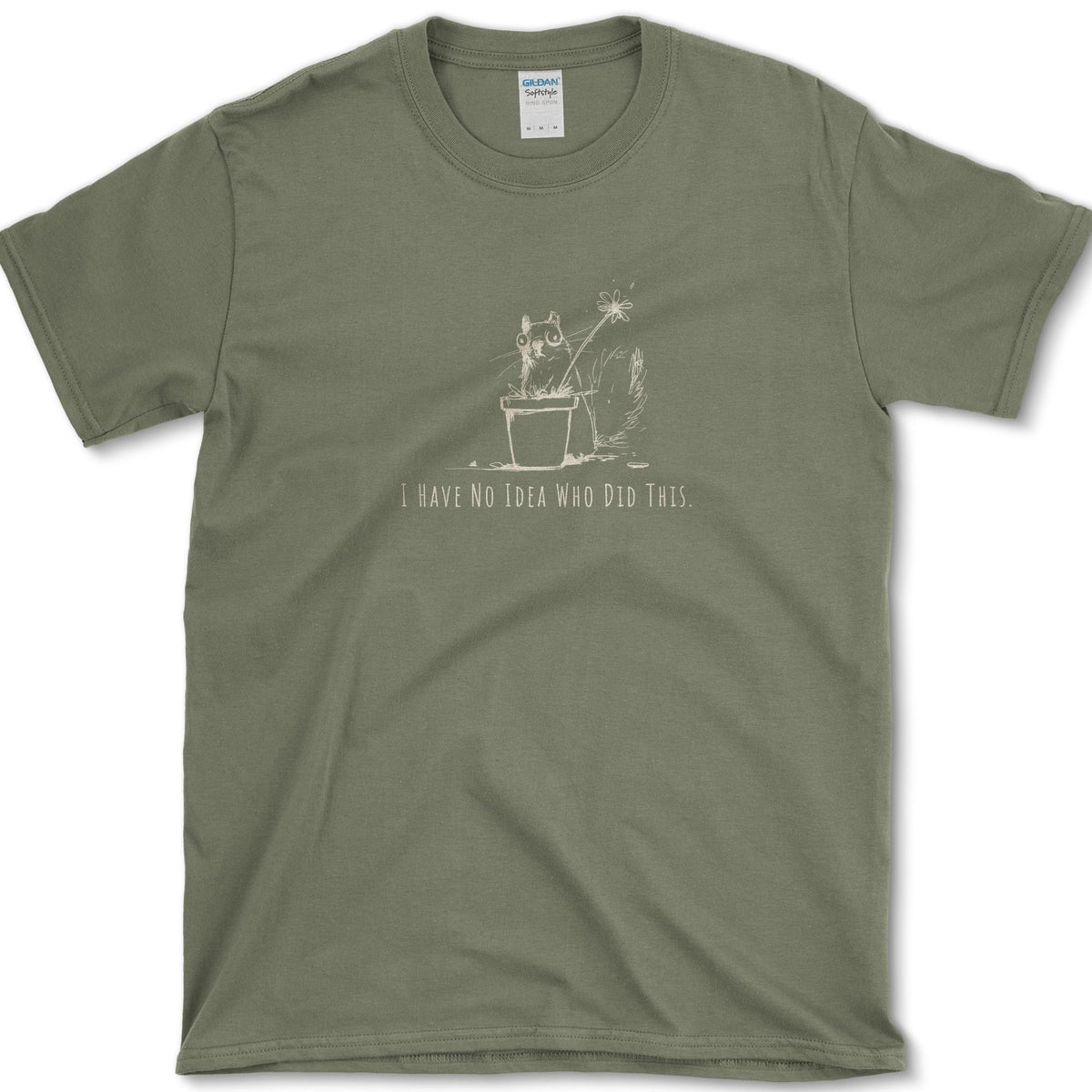 Who Did This T-Shirt Military Green / S Essential Tees