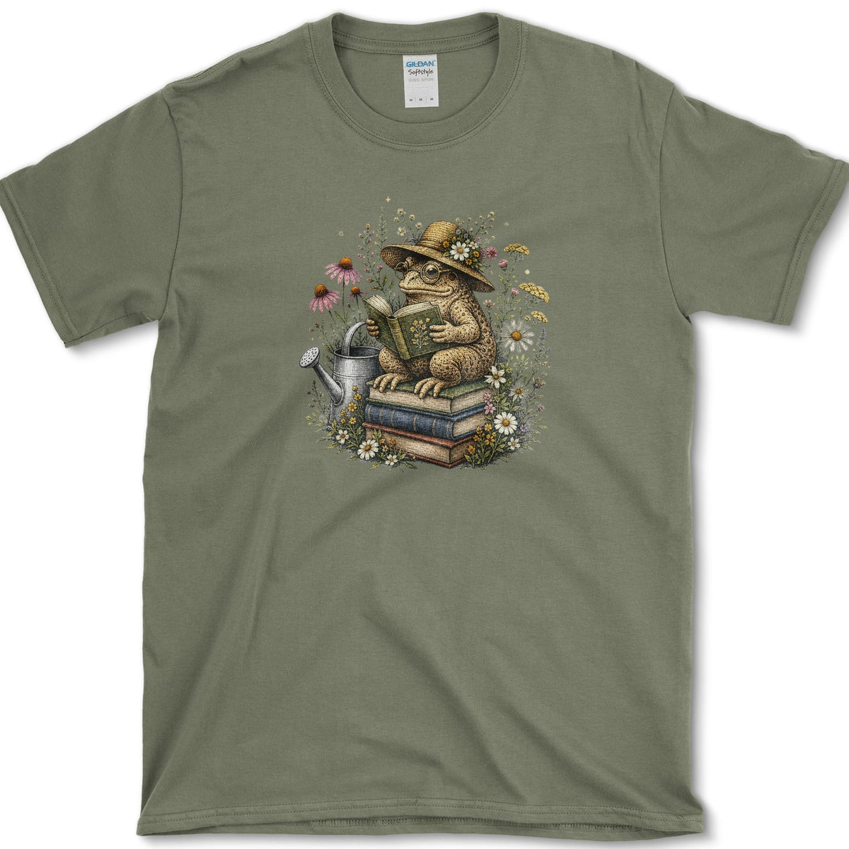 Wildflower Toad T-Shirt S / Military Green Essential Tees