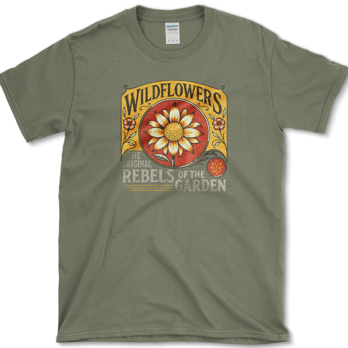 Wildflowers Rebels Garden T-Shirt Military Green / S Essential Tees