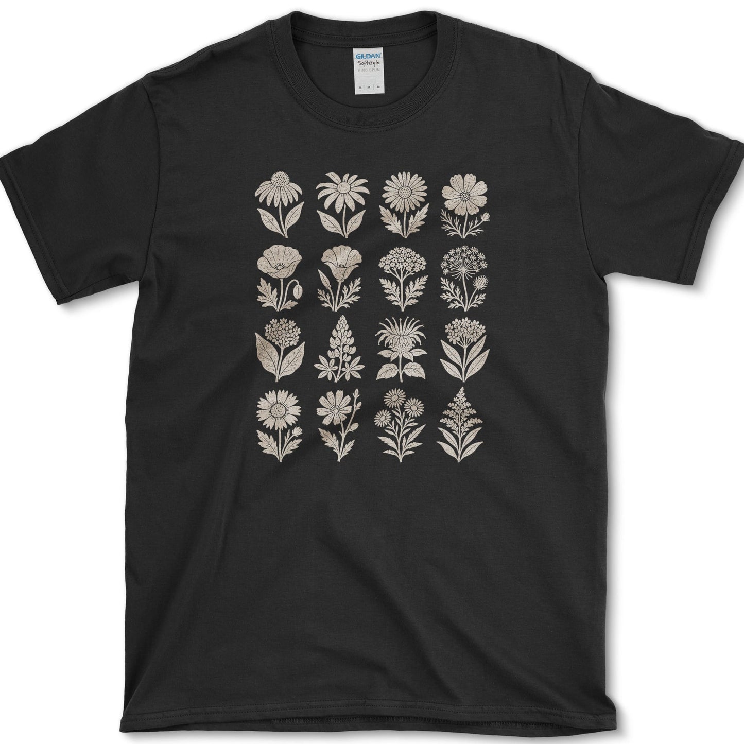 Wildflowers T-Shirt S / Black Essential Tees