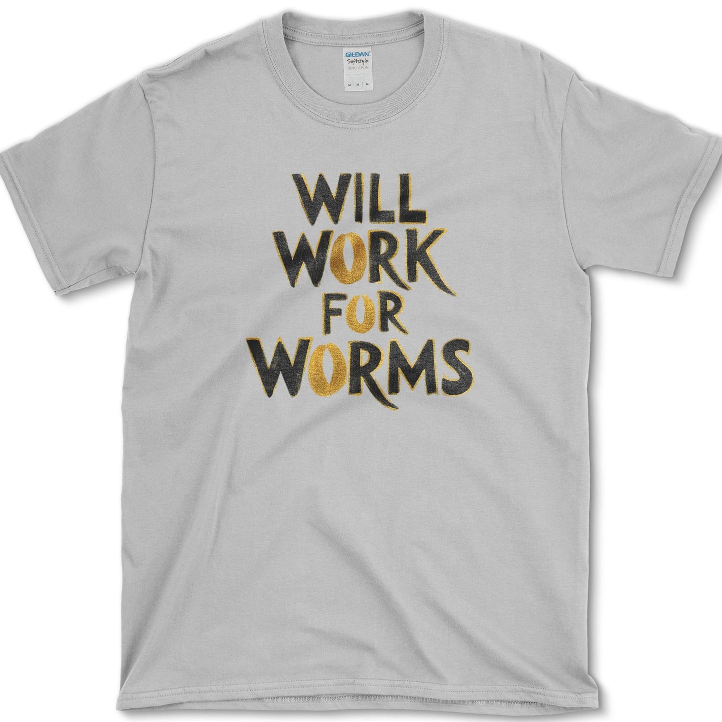 Will Work For Worms T-Shirt Sport Grey / S Essential Tees
