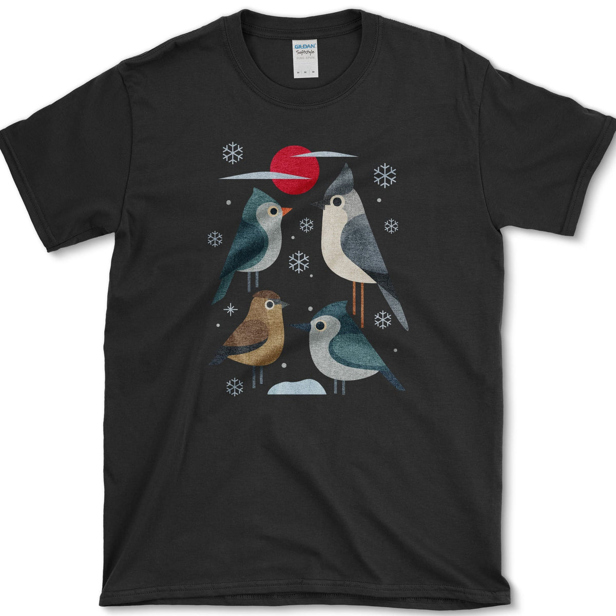 Winter Flock Bird Lovers T-Shirt Black / S Essential Tees