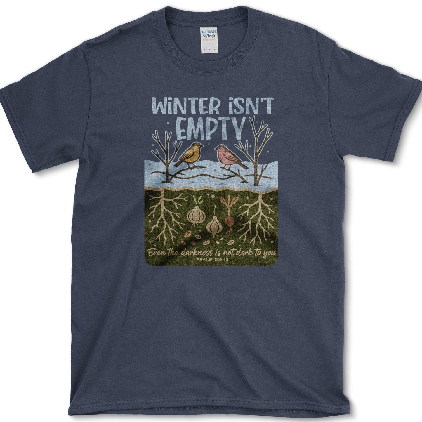 Winter Isn't Empty T-Shirt Navy / S Physical Item