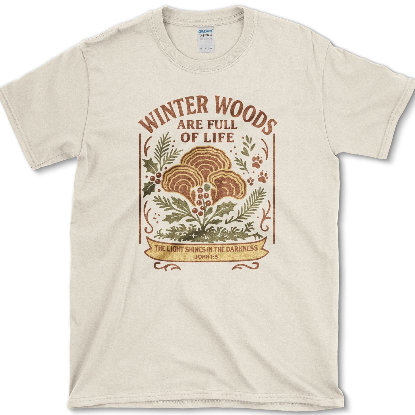 Winter Woods T-Shirt Natural / S Physical Item