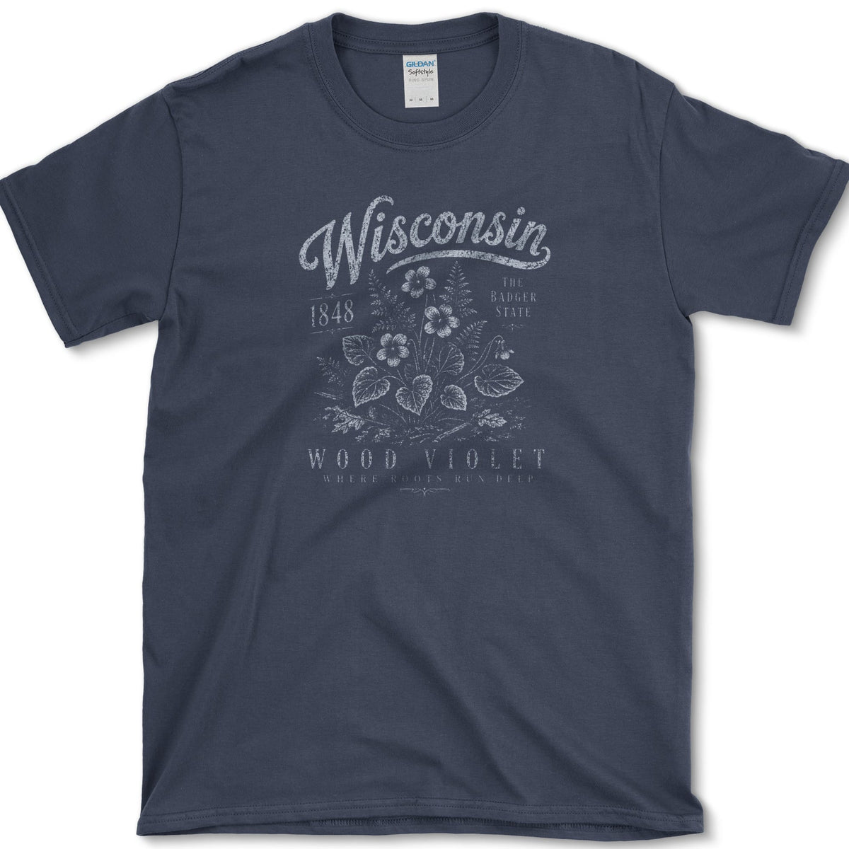 Wisconsin Wood Violet T-Shirt S / Navy Essential Tees