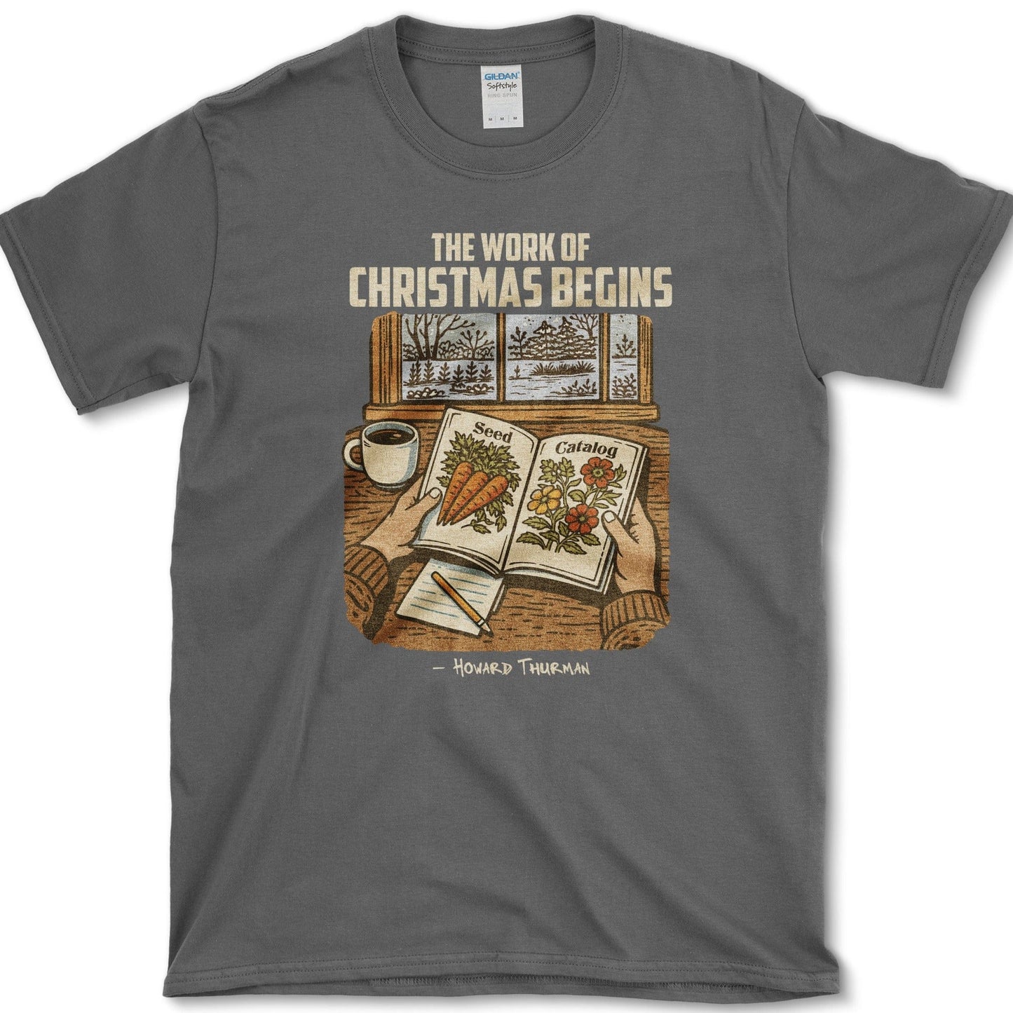 Work of Christmas T-Shirt Dark Heather / S Physical Item