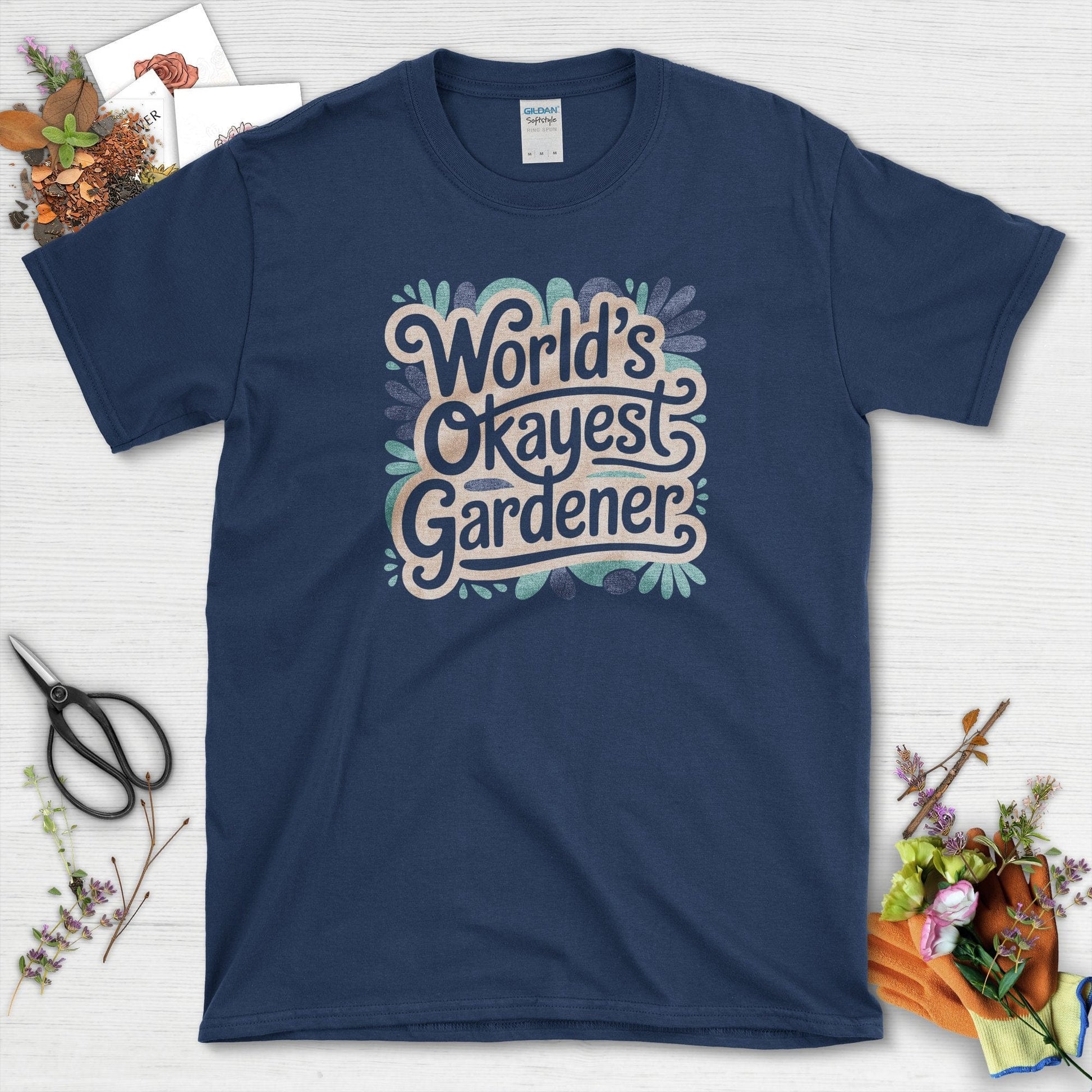 World's Okayest Gardener T-Shirt Navy / S T-Shirt