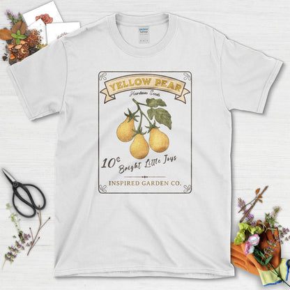Yellow Pear Heirloom Seeds T-Shirt White / S Physical Item