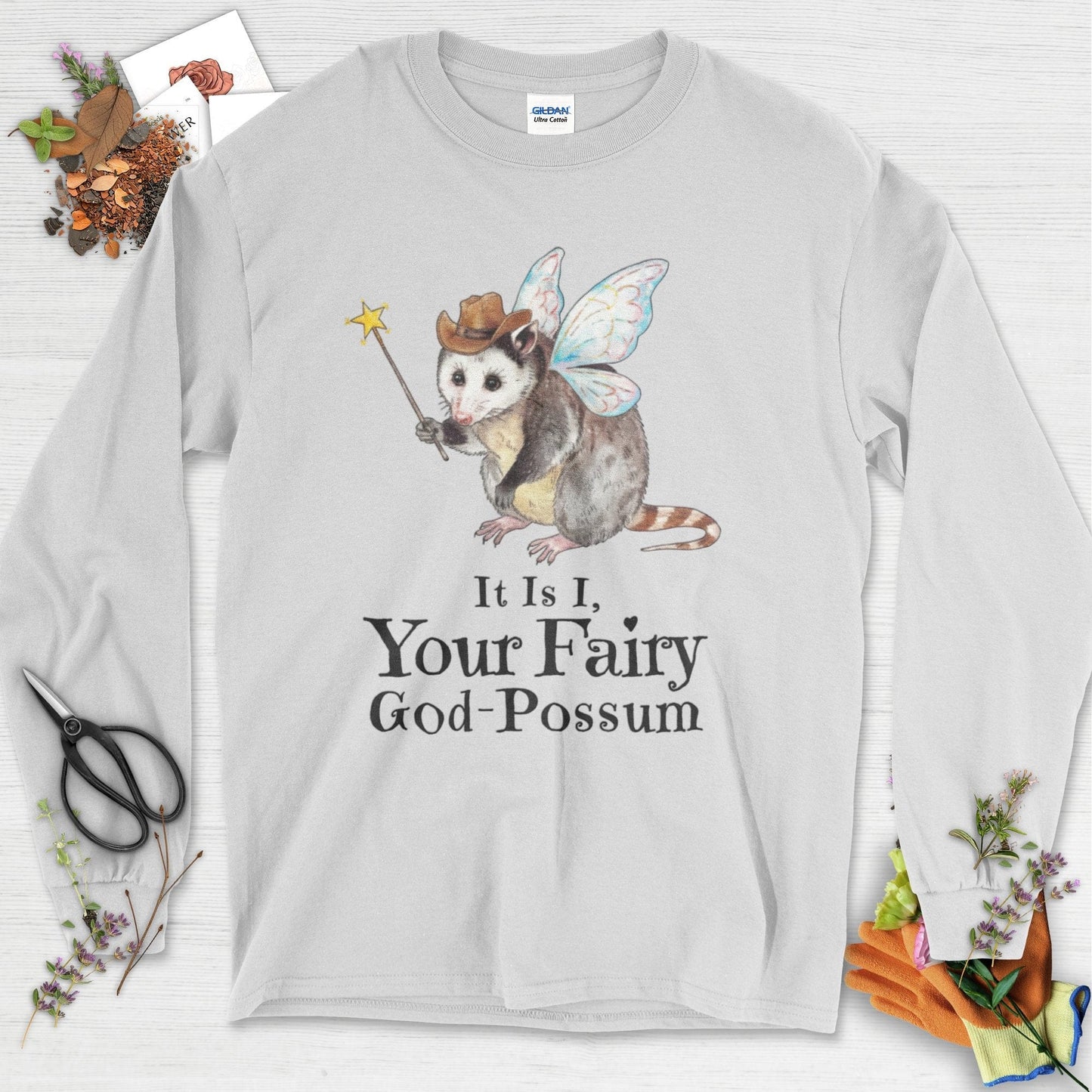 Your Fairy God-Possum Long Sleeve Ash / S Physical Item