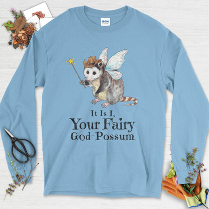 Your Fairy God-Possum Long Sleeve Light Blue / S Physical Item