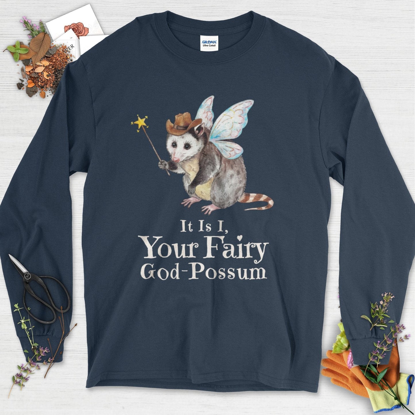 Your Fairy God-Possum Long Sleeve Navy / S Physical Item