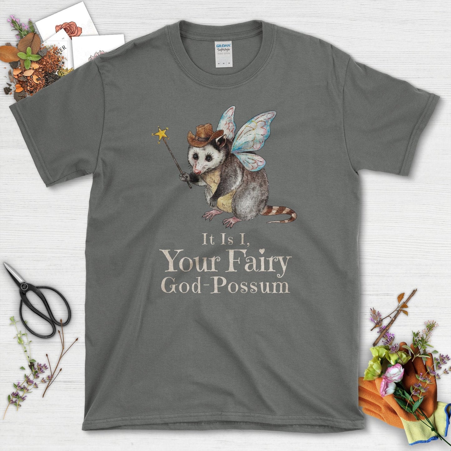 Your Fairy God-Possum T-Shirt Charcoal / S T-Shirt