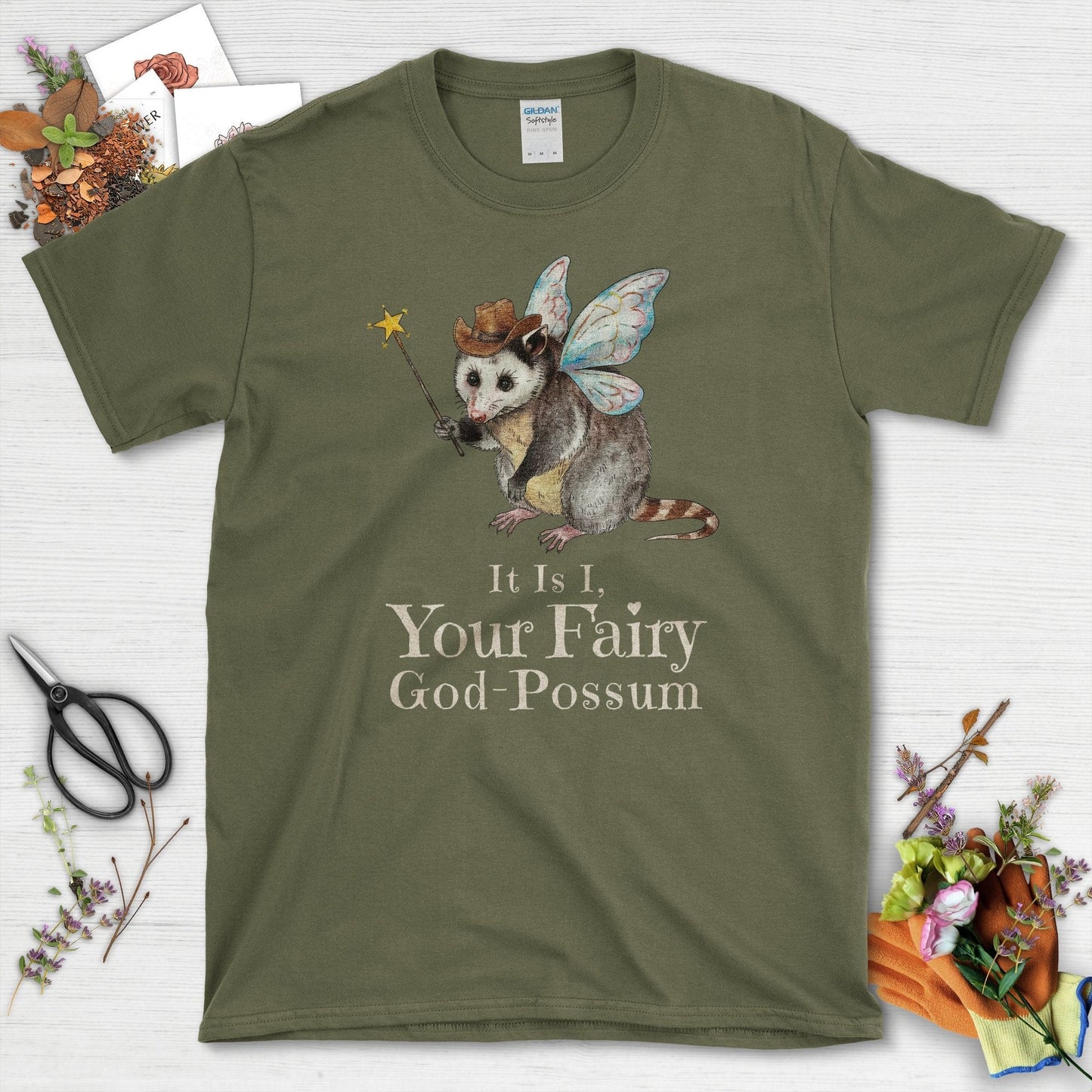 Your Fairy God-Possum T-Shirt Military Green / S T-Shirt