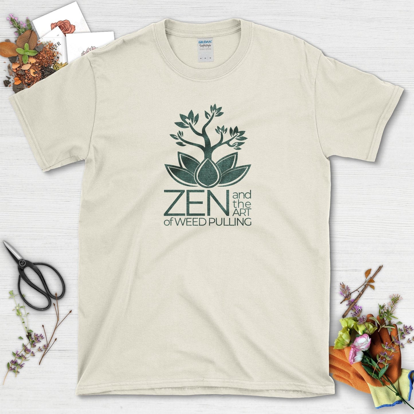 Zen and the Art of Weed Pulling Garden-Inspired T-Shirts Natural / S T-Shirt