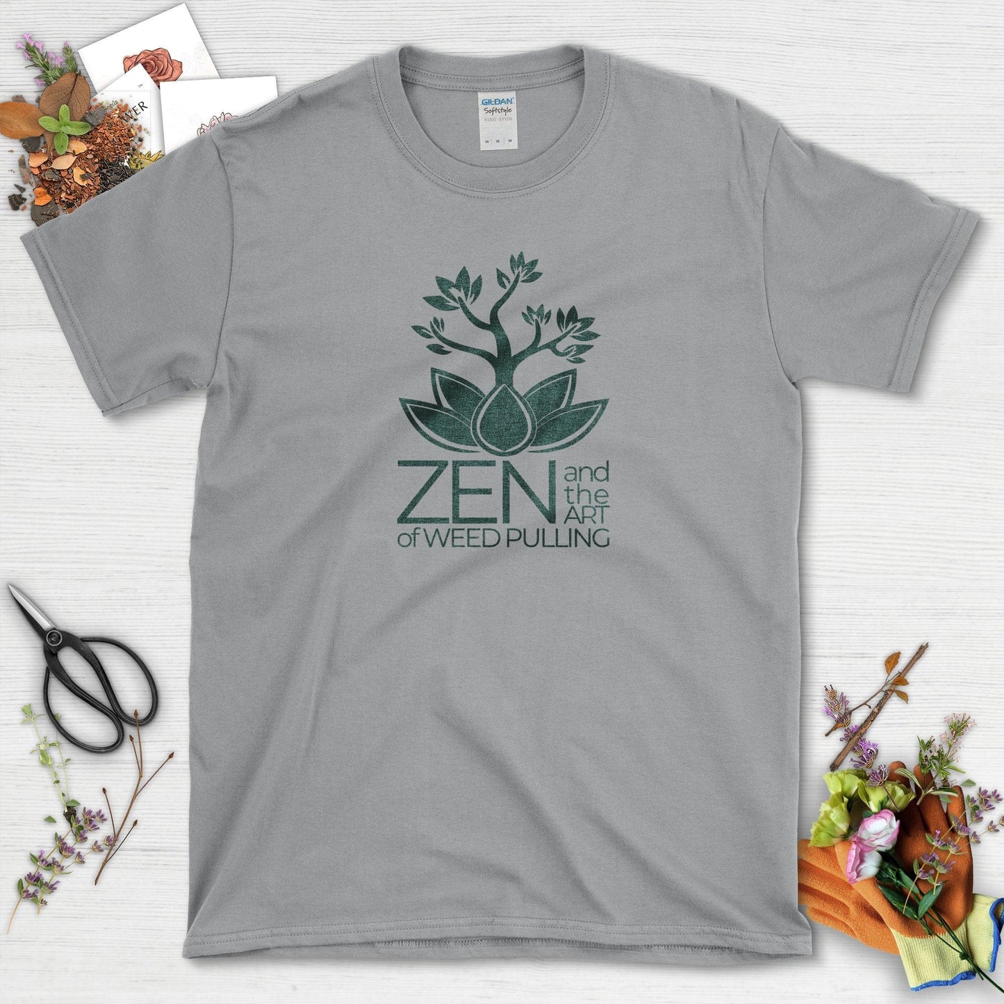 Zen and the Art of Weed Pulling Garden-Inspired T-Shirts Sport Grey / S T-Shirt