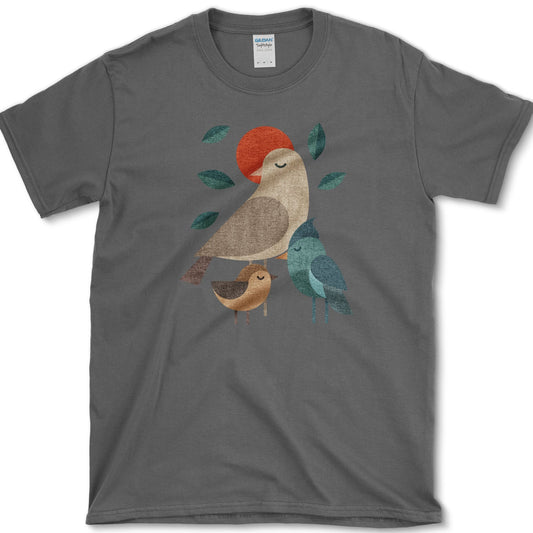 Zen Birds Geometric Birds T-Shirt Dark Heather / S Essential Tees