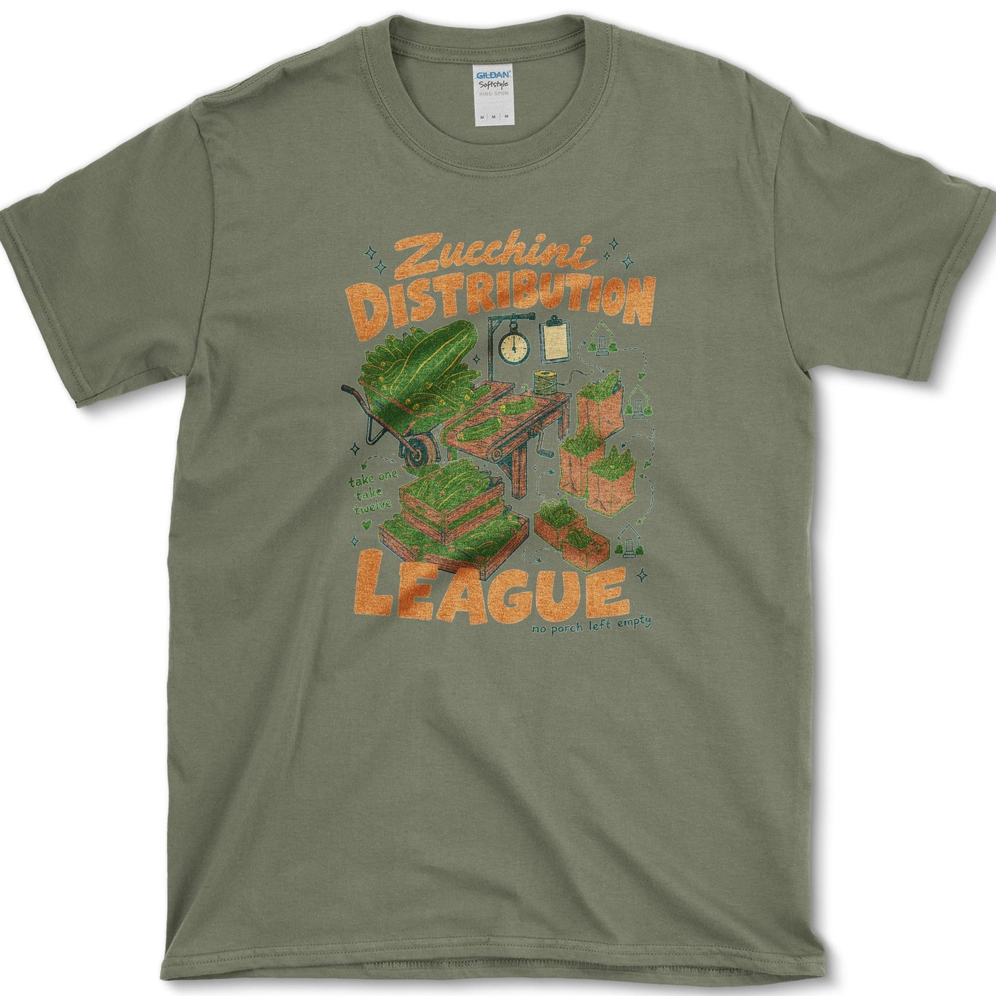 Zucchini Distribution League T-Shirt Military Green / S Essential Tees
