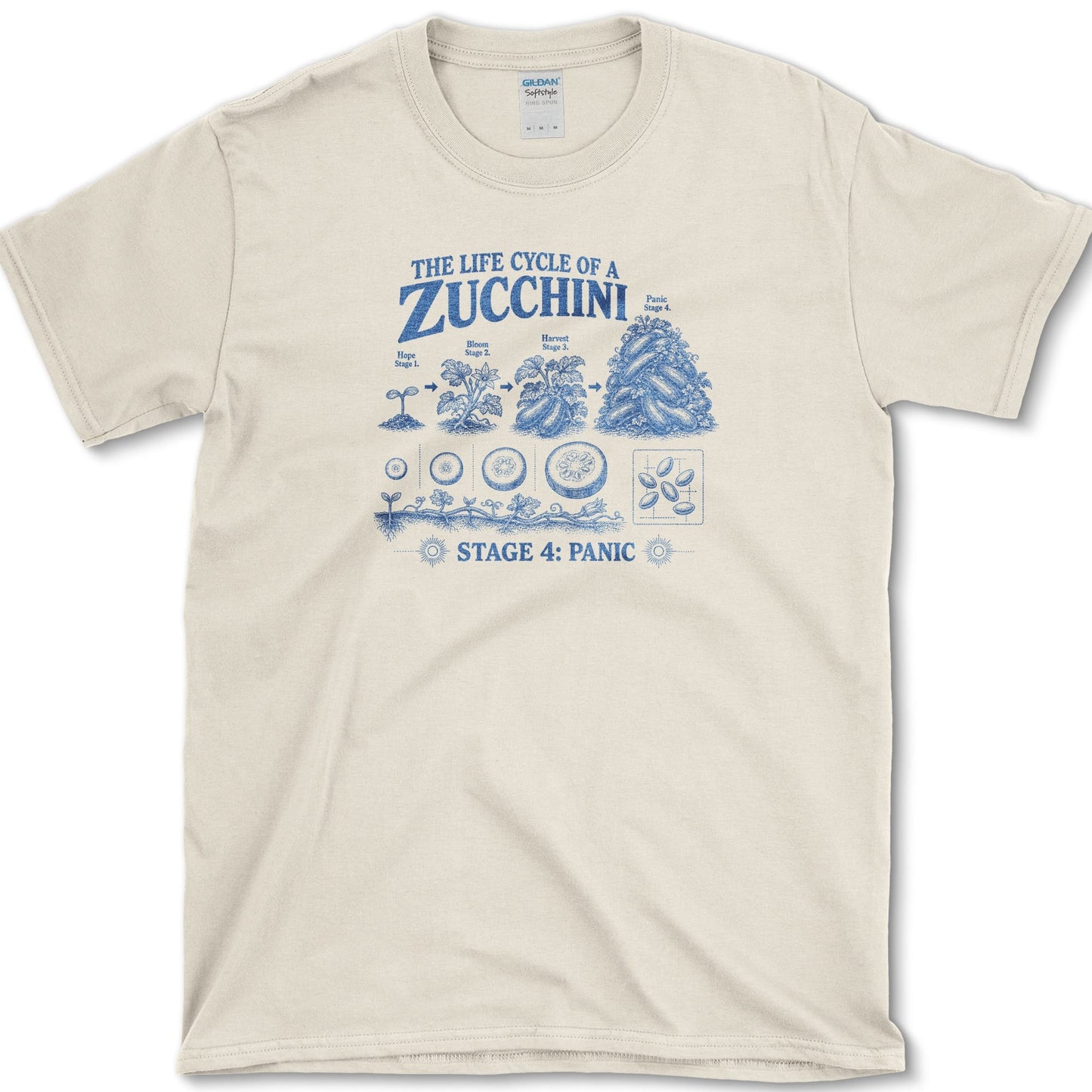 Zucchini Life Cycle T-Shirt Natural / S Essential Tees