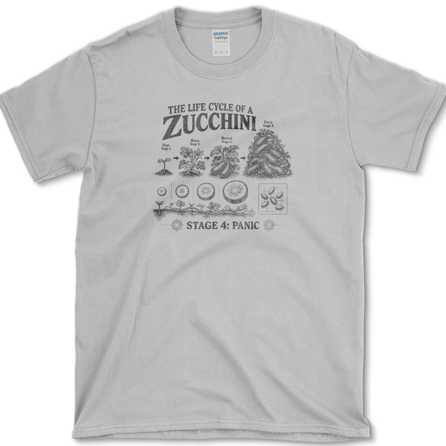 Zucchini Life Cycle T-Shirt Sport Grey / S Essential Tees