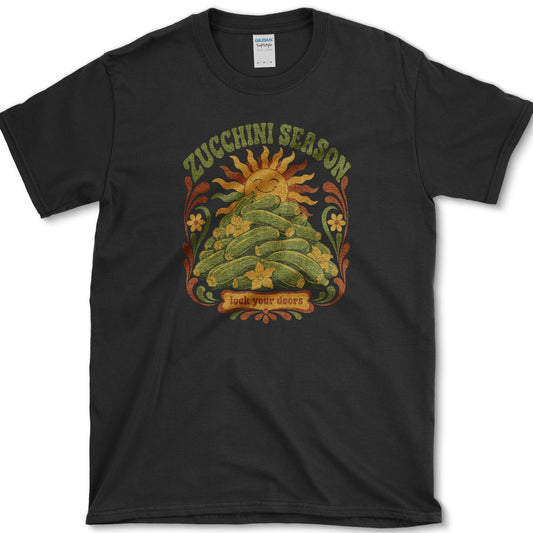 Zucchini Season T-Shirt S / Black Essential Tees