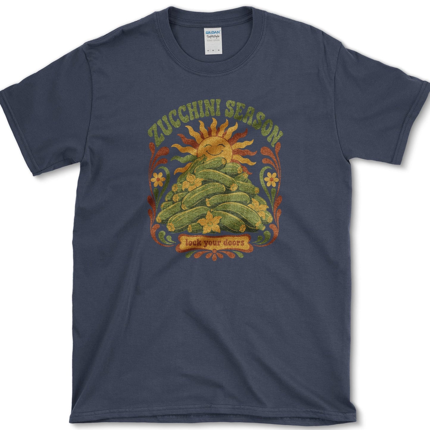 Zucchini Season T-Shirt S / Navy Essential Tees